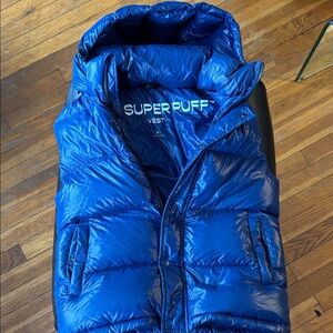 Aritzia Super Puff Vest in Shiny Blue